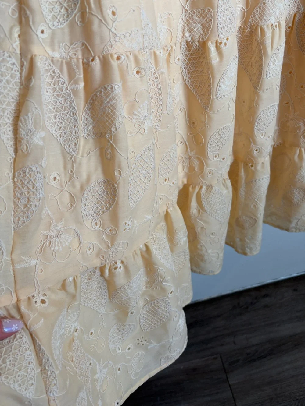 Sam Edelman Butter SS Collar Eyelet Maxi Dress size 8 new with tags - Picture 13 of 13